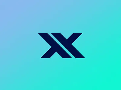 XX Icon blue gradient icon logo logotype thicklines x logo xx