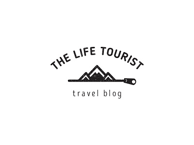 The Life Tourist blog design graphic life logo logotype mountainlogo symbol tourist travel