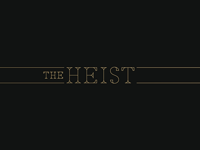 The Heist lettering linework macklemore minimal typeface typography