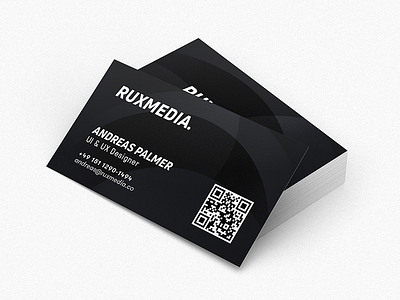 Personal Business Cards agency branding business business card business cards dark graphic design media ruxmedia