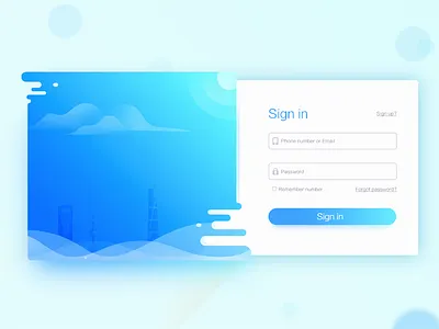 Sign For Enterprise flat sign ui web