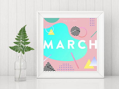 new month same geometric vibes album dailyui illustration poster shapes