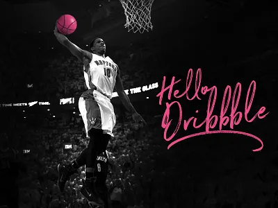 Dribbble Debut basketball debut nba raptors typography