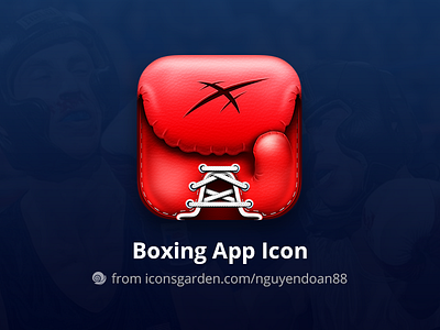 Boxing app icon android boxing fitness glove gym icon iconsgarden ios leather rope sport workout