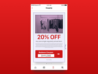 Daily UI 61 Redeem Coupon app coupon daily ui feedback ios sketch