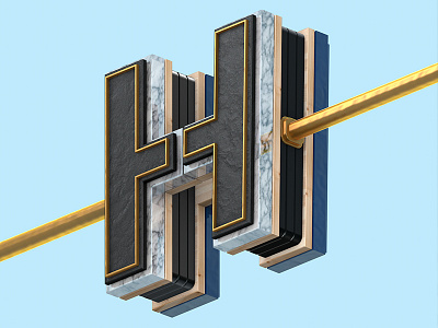 H 36days h 36daysoftype 3d aftereffects animation c4d cinema4d gif loop motiondesign motiongraphics