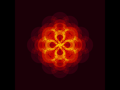 Geometric Experiment abstract blending fire geometry layering mandala rotation sacred