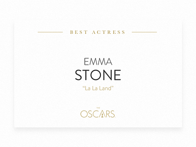 Academy Awards awards card design flat oscar winner winning