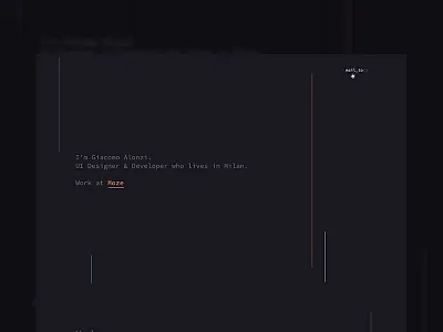 Shot #3329472 dark minimal personal portfolio scroll ui website