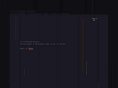 giacomoalonzi.dev dark minimal personal portfolio scroll ui website