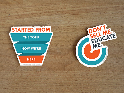 Some Sticky's brand campaign colors create design funnel logo orange stickers symbol teal type