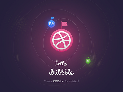 Hello Dribbble dribbble first shot hello