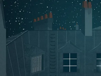 'Les Pioniers' opening title after effects animation documentary motion design night opening title paris rooftops sky stars television title sequence