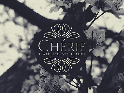 Flower Company Logo Design Concept circle feminine flower logo luxury round