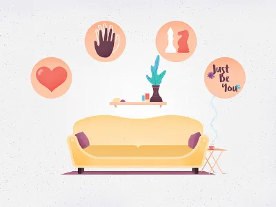Relax couch illustration relax