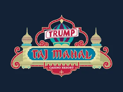Trump Taj Mahal donald trump flat design illustration sign taj mahal trump