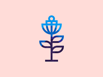 Flower branding flower icon illustration line logo modern plant texture