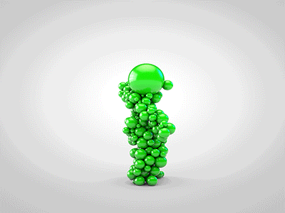 Ball man animation ball character cinema 4d