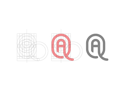 AQ aq construction grid letter logo logomark mark monogram symbol