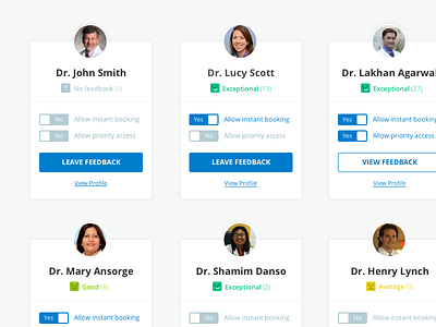 GP Feedback Feature doctor gp locum network locum nhs performance practice rating ui ux