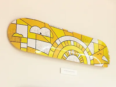 Sunrise Skateboard alga art illustration skateboard sun texture vector yellow