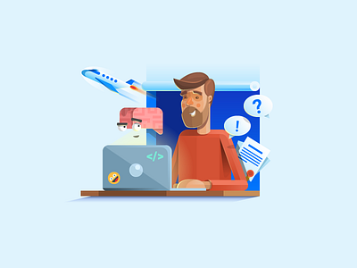 Questbox - character cartoon character illustration questbox tolstovbrand vector