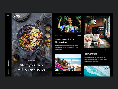 Blog Page - Noha blog clean dark fashion food minimal template theme wordpress