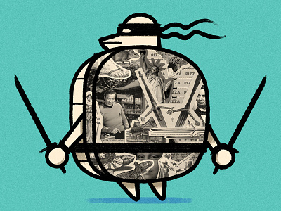 Leo andrew kolb collage digital collage illustration kolbisneat teenage mutant ninja turtles tmnt