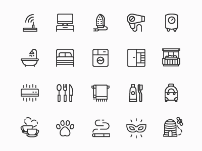 Real Estate Agency - Icons booking icons line real estate vector