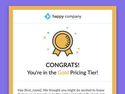 Pricing Tier Email email illustration medallion pricing tier