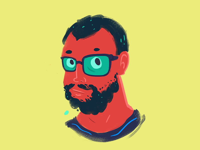 Hello Dribbble! animation debut firstshot gif hello illustration portrait