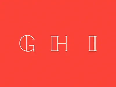 36days_ghi 36 days of type 36days 36daysoftype clean font letters lines type typography