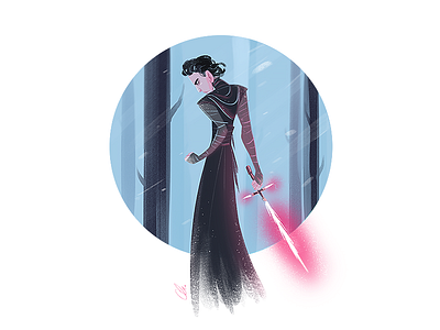 Kylo Ren illustration kylo ren sith star wars the force awakens