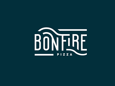 Bonfire Logo bonfire logo pizza typography wave