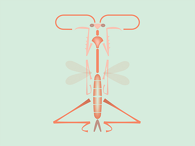 i is for insect i illustration insect lettering praying mantis typography