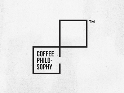 Coffee Philosophy coffee geometry logo tm type