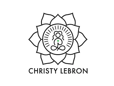 Christy LeBron chakra feminine flower heartchakra illustration logo vector yoga yogavector yogi zen