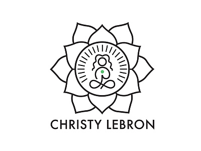 Christy LeBron chakra feminine flower heartchakra illustration logo vector yoga yogavector yogi zen