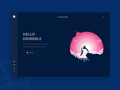 Hello Dribbble debuts dribbble explore first header idea illustration invite shot thanks