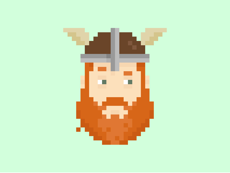 Winking Viking 8bit pixel viking wink winking