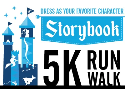 5k Logo 5k castle deer fantasy illustrations illustrator princess rabbit run storybook witch