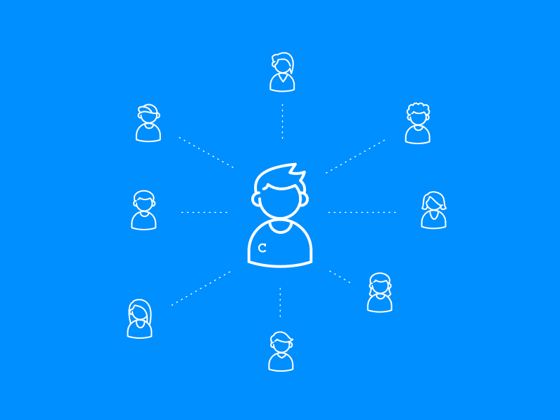 Searching > In-app animation animation app designers developers email freelancer members message notification profile search selection
