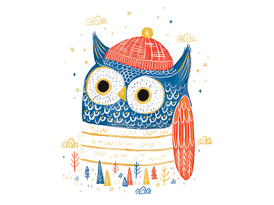 Creature Series Character 4: Owl animals illustration nature owl print wildlife