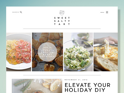 Food Blog Redesign ui ux web