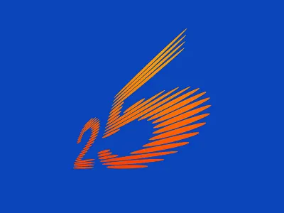 25 — Anniversary logo 2 25 5 anniversary line logo motion number orange