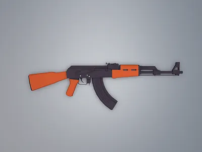 Low Poly AK-47 47 ak ak 47 cartoon game kalashnikova low low poly military poly weapon