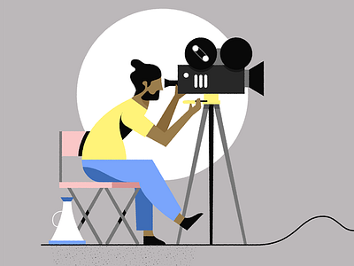 Regisseur camera chair director film megaphone movieset