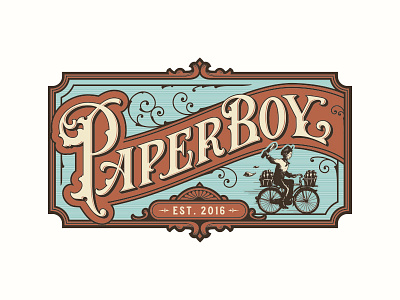 Paperboy customtype handlettering lettering logo logotype typography