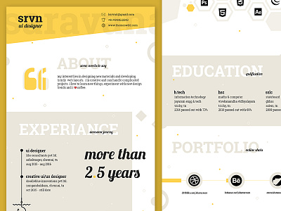 Personal Resume cv personal resume. profile resume ui ux