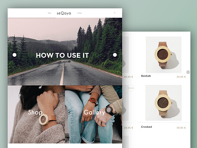 Seqoya Watches website design e commerce prestashop product design store ui watch web website